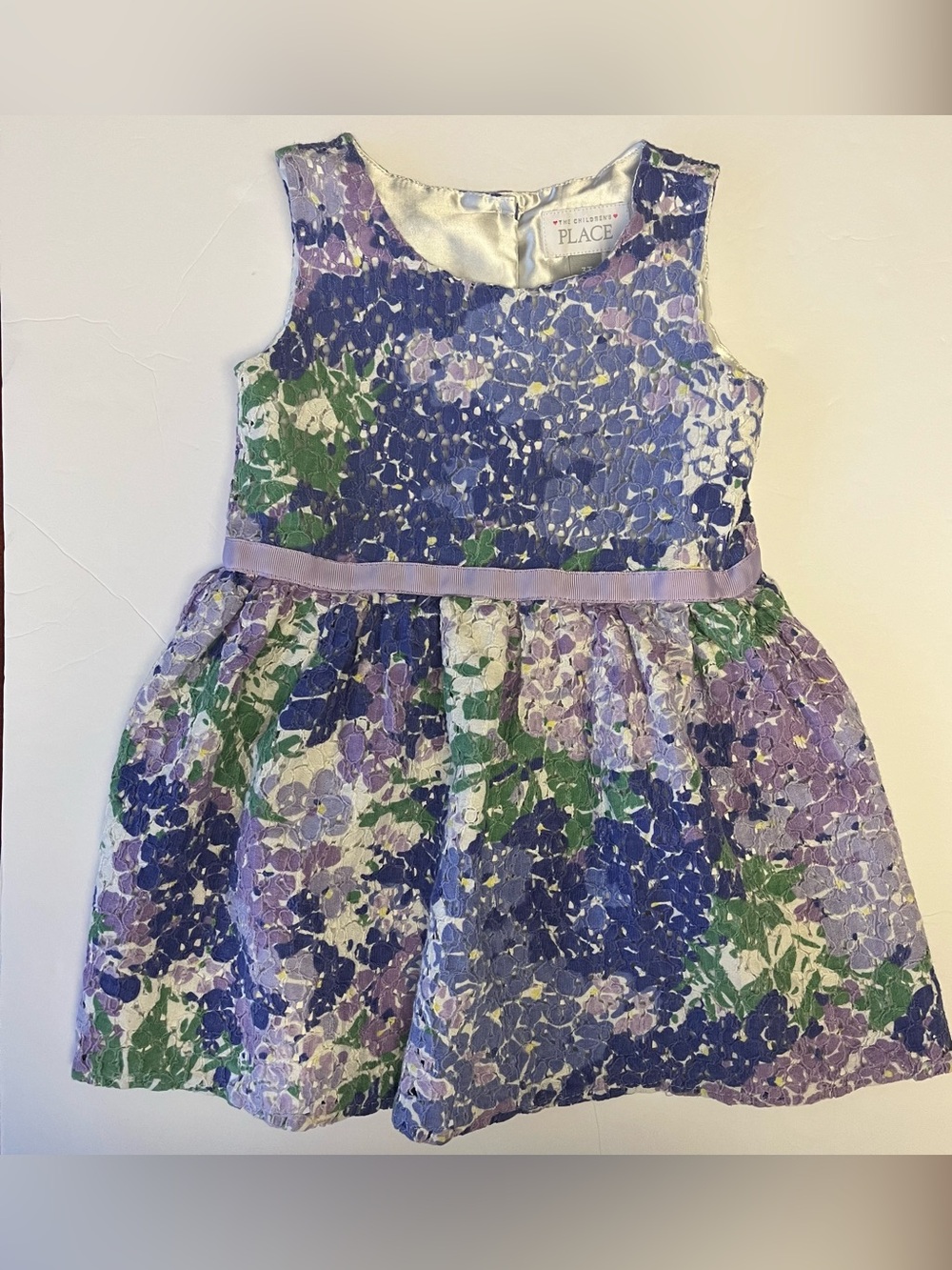 Girls Dress 3T Floral Lace Purple Lavender Green Party The Children’s Place